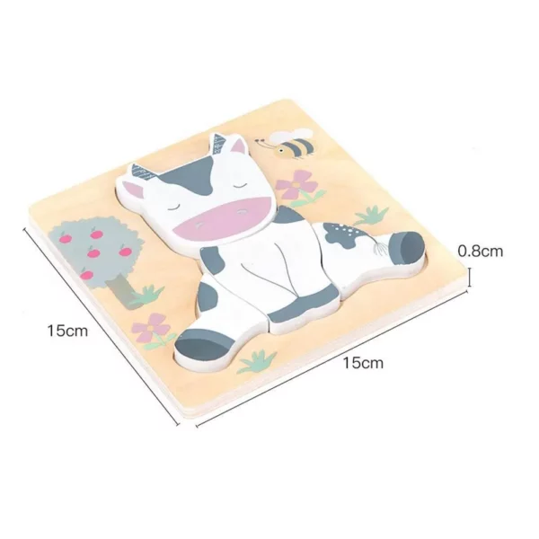 Tier-Themen 3D-Holzpuzzle für Kinder – Bild 5