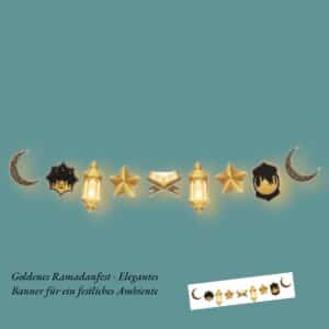 Goldenes Ramadanfest - Elegantes Banner für ein festliches Ambiente