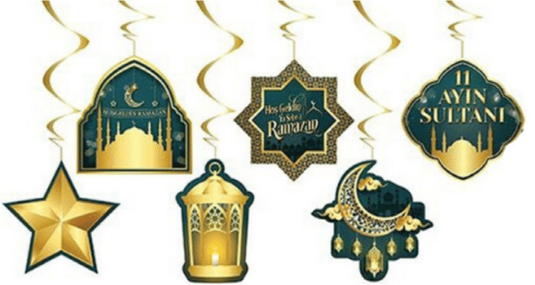 Ramadan Dekorationsset – Himmelslichter und Segenswünsche